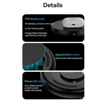 Draadloze Netwerkoplader Baseus Swan 3in1, 20W, 1.67A, P10221302113-Z1