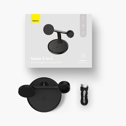 Draadloze Netwerkoplader Baseus Swan 3in1, 20W, 1.67A, P10221302113-Z1