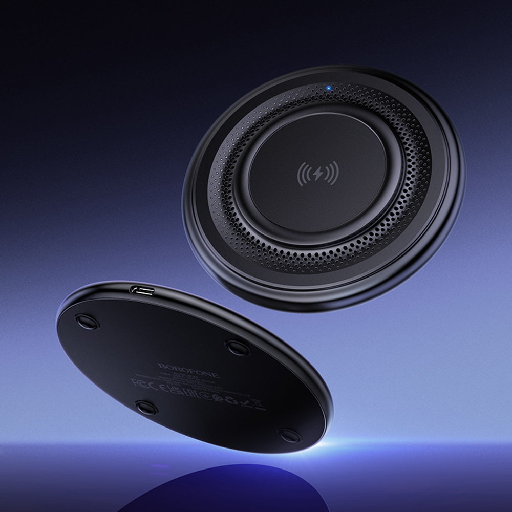 Draadloze Netwerkoplader Borofone BQ40 Crown, 15W, 1.67A, Zwart