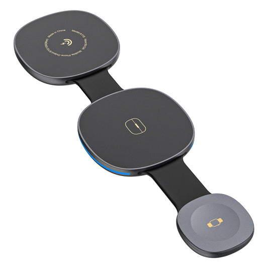 Dudao A11S 3in1 Draadloze Netwerkoplader, 15W, Zwart