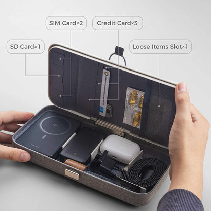 Draadloze Netwerkoplader Edizard PowerCube 3in1, 65W, 3.25A, 1 x USB-C, Gri