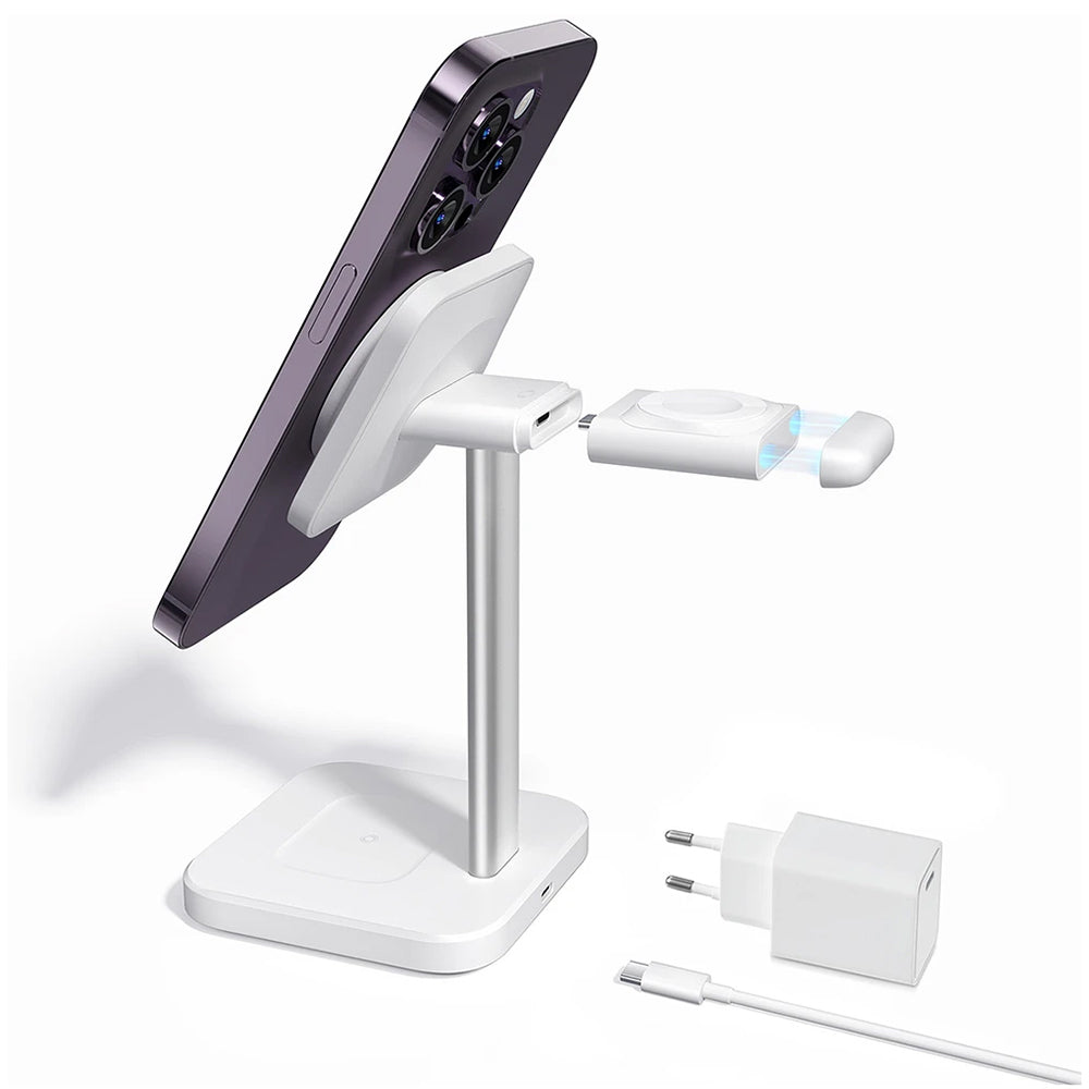 Draadloze Netwerkoplader ESR HaloLock 3in1, 15W, 1.67A, Wit