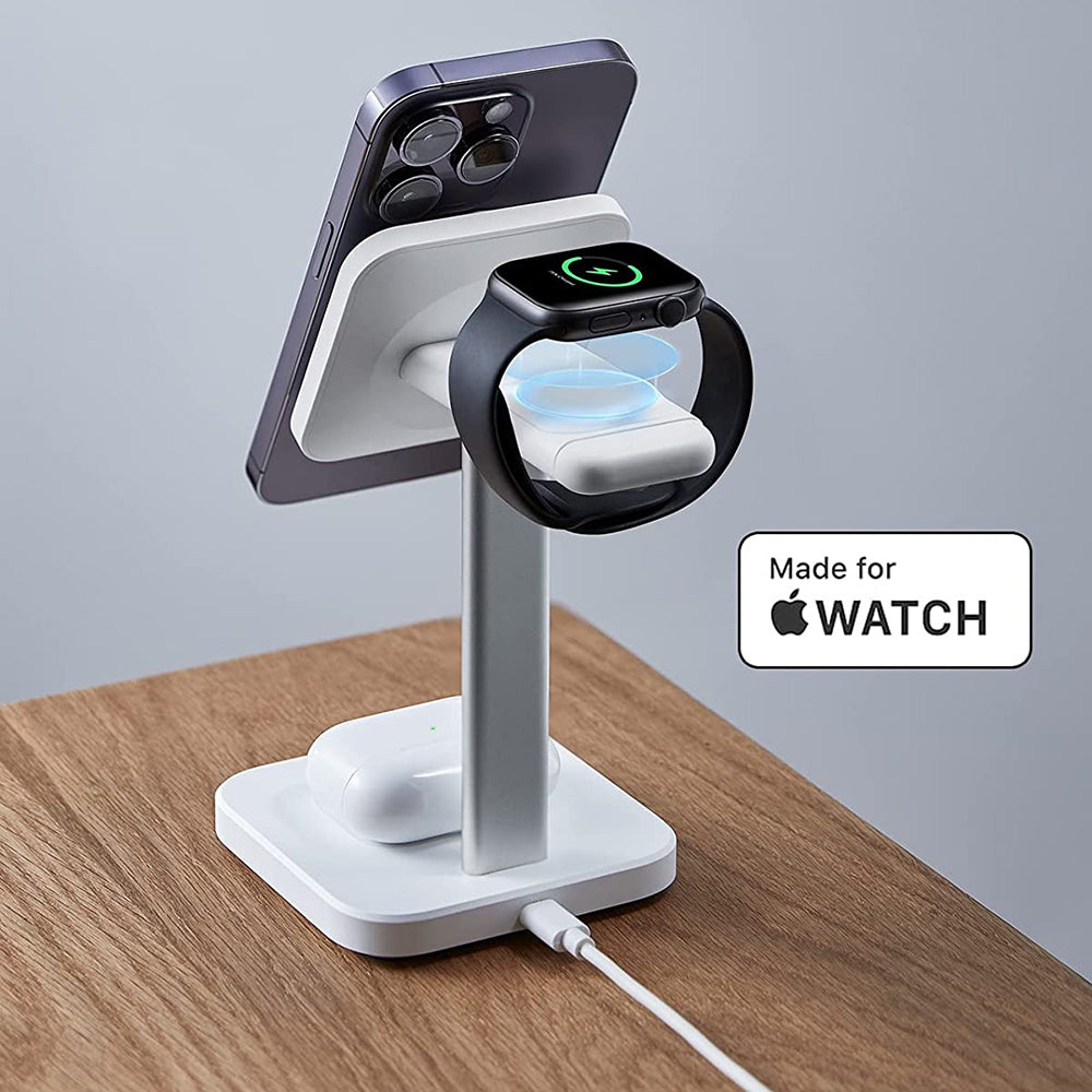 Draadloze Netwerkoplader ESR HaloLock 3in1, 15W, 1.67A, Wit