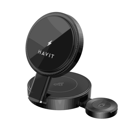 Draadloze Netwerkoplader HAVIT W3100 3in1, 15W, 1.67A, Zwart