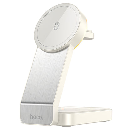 Draadloze Netwerkoplader HOCO CQ3 3in1, 15W, 1.67A, Wit