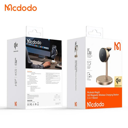 Draadloze Netwerkoplader McDodo CH-2463 Swan 3in1, 22.5W, 1.67A, Goud