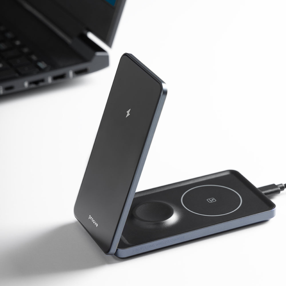 Draadloze Netwerkoplader Proove Metal Edge 3in1, 15W, 1.67A, Grijs WSME15010003