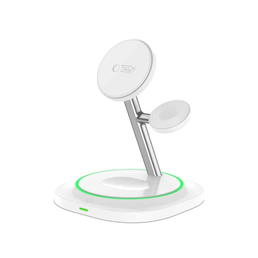 Draadloze Netwerkoplader Tech-Protect QI15W-A46 3in1, 15W, 1.67A, Wit