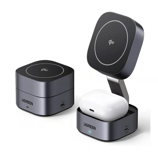 UGREEN W702 3in1 Draadloze Netwerkoplader, 20W, 1.67A, 1 x USB-C, Zwart