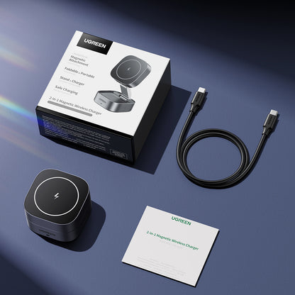 UGREEN W526 3in1 Draadloze Netwerkoplader, 20W, 1.67A, 1 x USB-C, Zwart