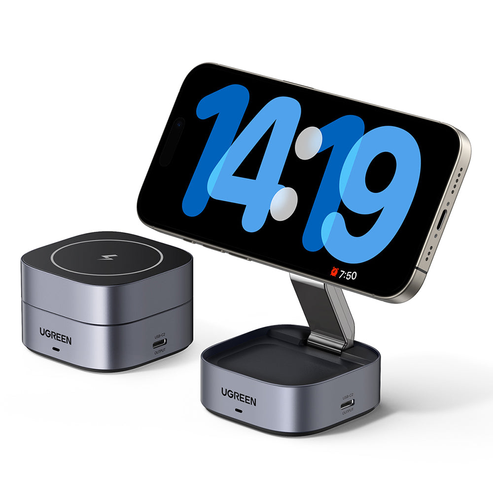 UGREEN W526 3in1 Draadloze Netwerkoplader, 20W, 1.67A, 1 x USB-C, Zwart