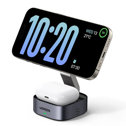 UGREEN W526 3in1 Draadloze Netwerkoplader, 20W, 1.67A, 1 x USB-C, Zwart