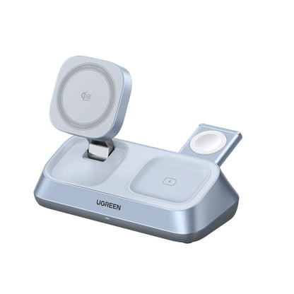 Draadloze Netwerkoplader UGREEN W711 3in1, 25W, 1.67A, Blauw
