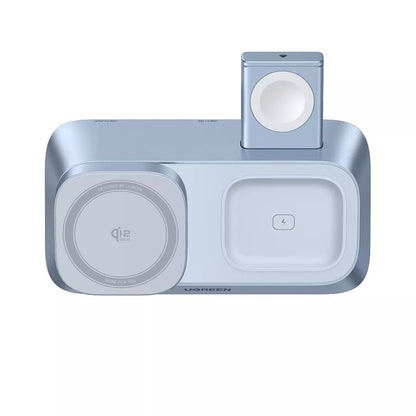 Draadloze Netwerkoplader UGREEN W711 3in1, 25W, 1.67A, Blauw