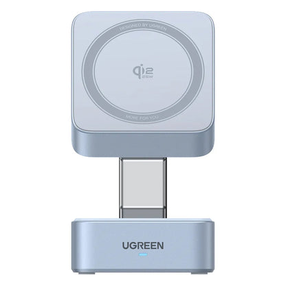 Draadloze Netwerkoplader UGREEN W752 2in1, 35W, 3A, 1 x USB-C, Blauw