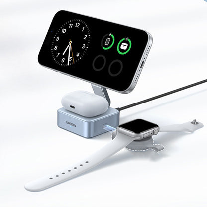 Draadloze Netwerkoplader UGREEN W752 2in1, 35W, 3A, 1 x USB-C, Blauw