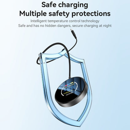 Draadloze Netwerkoplader Yesido DS28 Display, 15W, 1.67A, Zwart