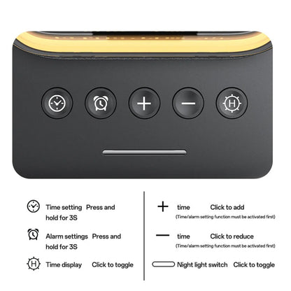 Draadloze Netwerkoplader Yesido DS37 Display 3in1, 25W, 1.67A, Zwart