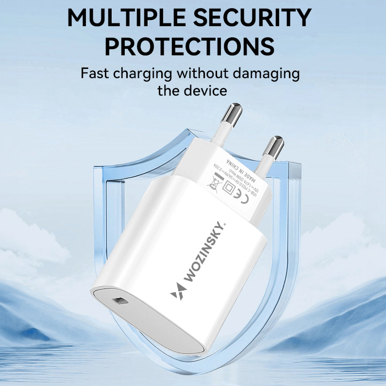 Netlader WZK WGWCCW, 20W, 3A, 1 x USB-C, Wit