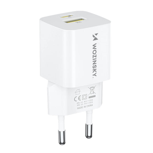 Netwerkoplader WZK WWCEAC, 33W, 3A, 1 x USB-A - 1 x USB-C, Wit