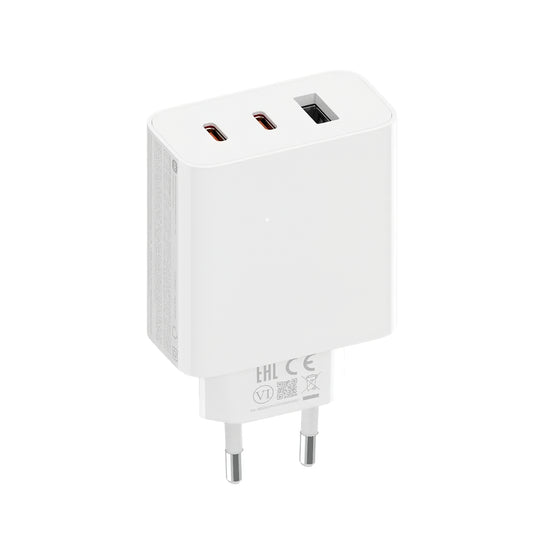 Xiaomi 2C1A GaN-netwerkoplader, 67W, 3A, 1 x USB-A - 2 x USB-C, Wit 