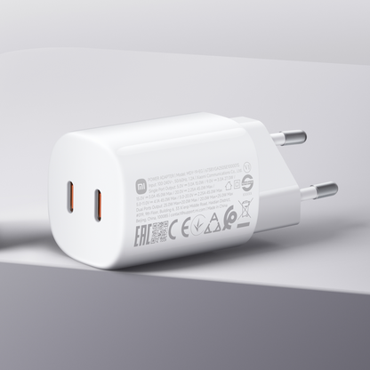 Xiaomi Nano Turbo Netlader, 45W, 3A, 2 x USB-C, Wit BHR087OEU