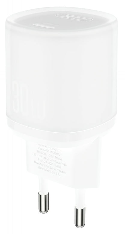 Netwerkoplader XO Design L150, 30W, 3A, 1 x USB-C, Wit