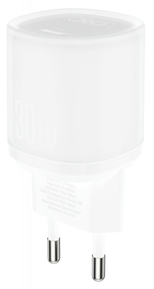 Netwerkoplader XO Design L150, 30W, 3A, 1 x USB-C, Wit