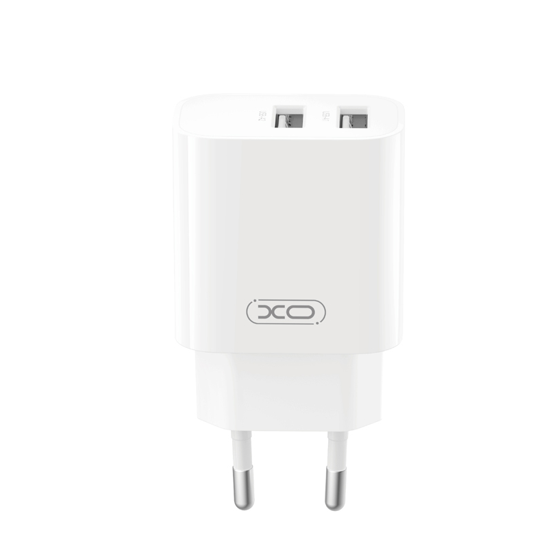 XO Design CE55-netlader, 12 W, 2,4 A, 2 x USB-A, wit