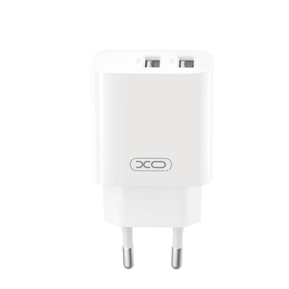 XO Design CE55-netlader, 12 W, 2,4 A, 2 x USB-A, wit