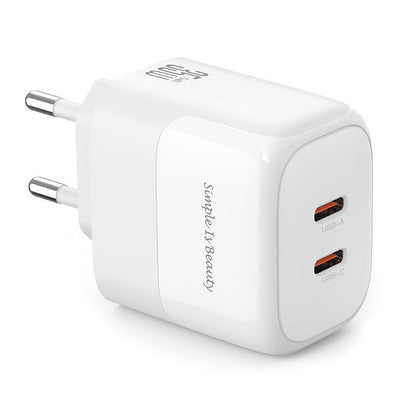 Netwerkoplader XO Design L140, 35W, 3A, 2 x USB-C, Wit 