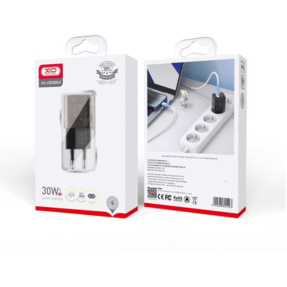 Netwerkoplader XO Design CE05, 30W, 3A, 1 x USB-A - 1 x USB-C, Bruin