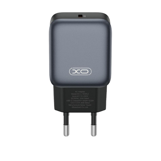 Netwerkoplader XO Design L153, 20W, 3A, 1 x USB-C, Zwart