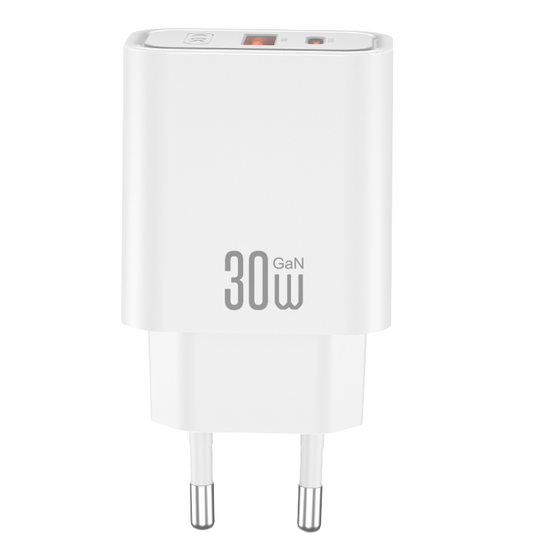 Netlader XO Design CE42, 30W, 3A, 1 x USB-A - 1 x USB-C, Wit