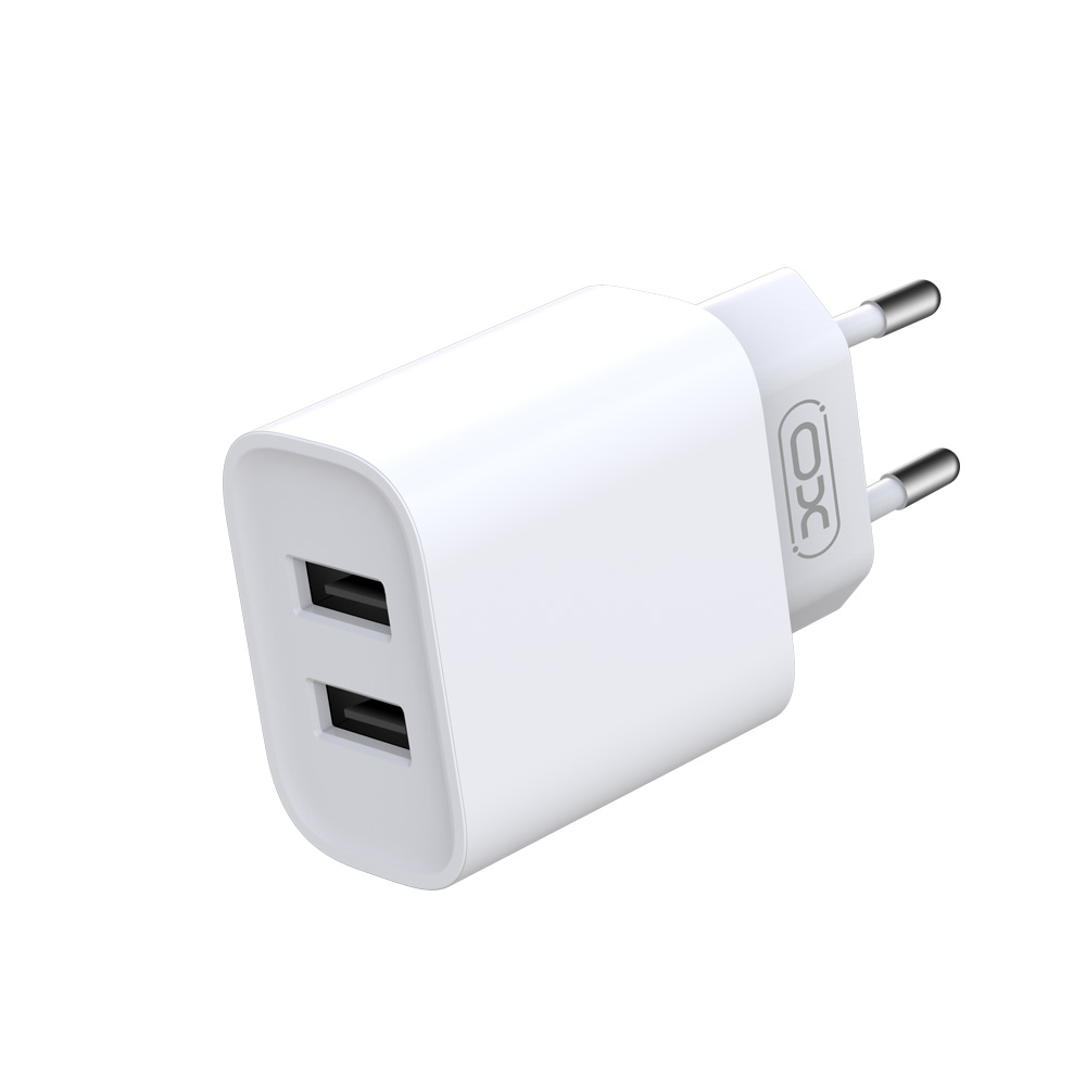 Netwerkoplader XO Design CE02C, 10.5W, 2.1A, 2 x USB-A, Wit