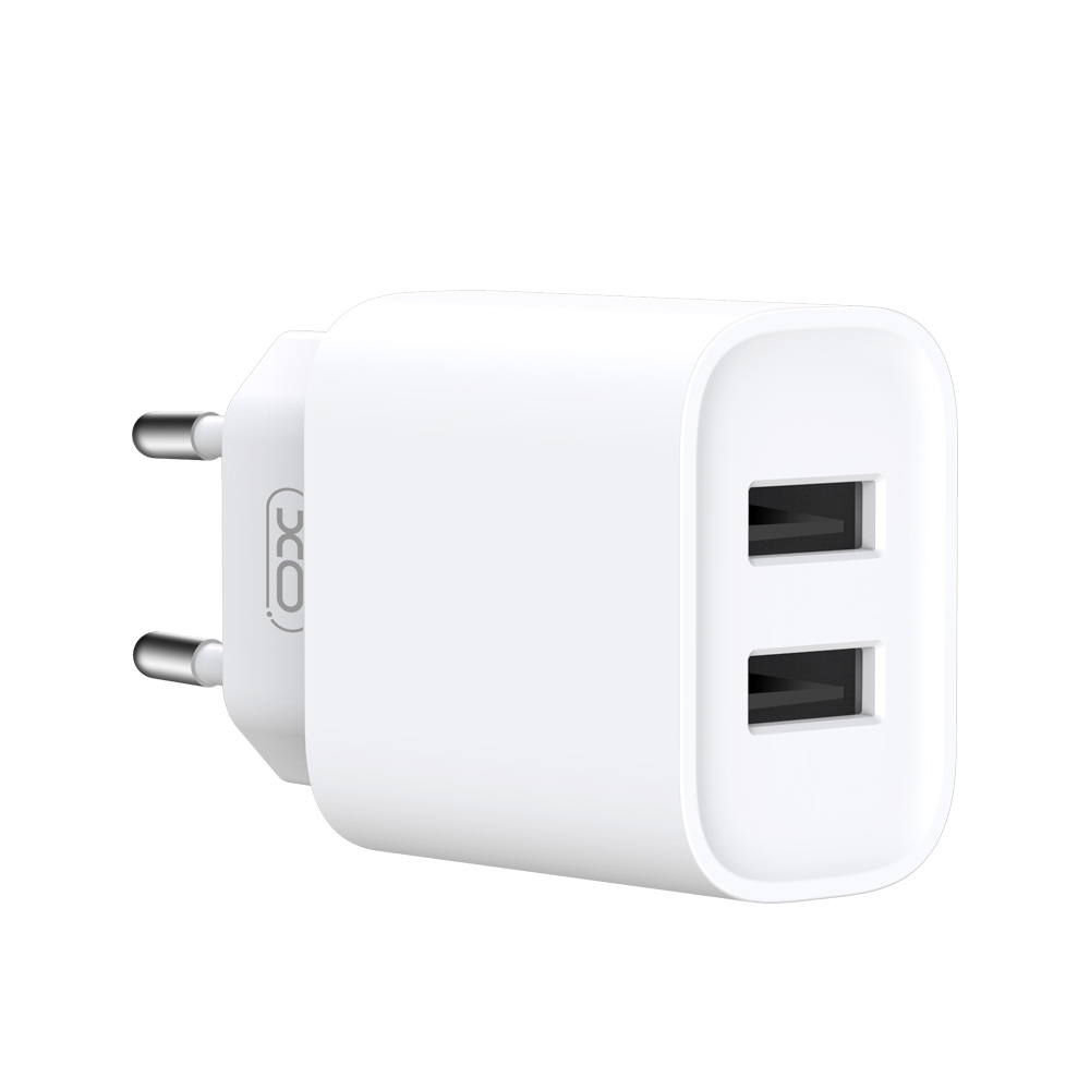 Netwerkoplader XO Design CE02C, 10.5W, 2.1A, 2 x USB-A, Wit
