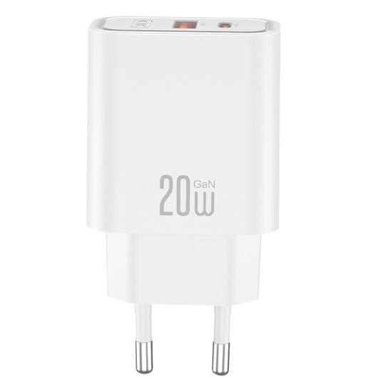 XO Design CE40 Netlader, 20W, 3A, 1 x USB-A - 1 x USB-C, Wit