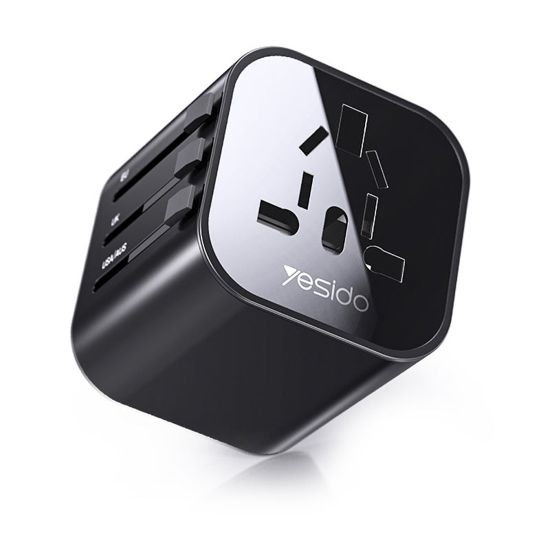 Yesido MC09 Travel Power Adapter, Black