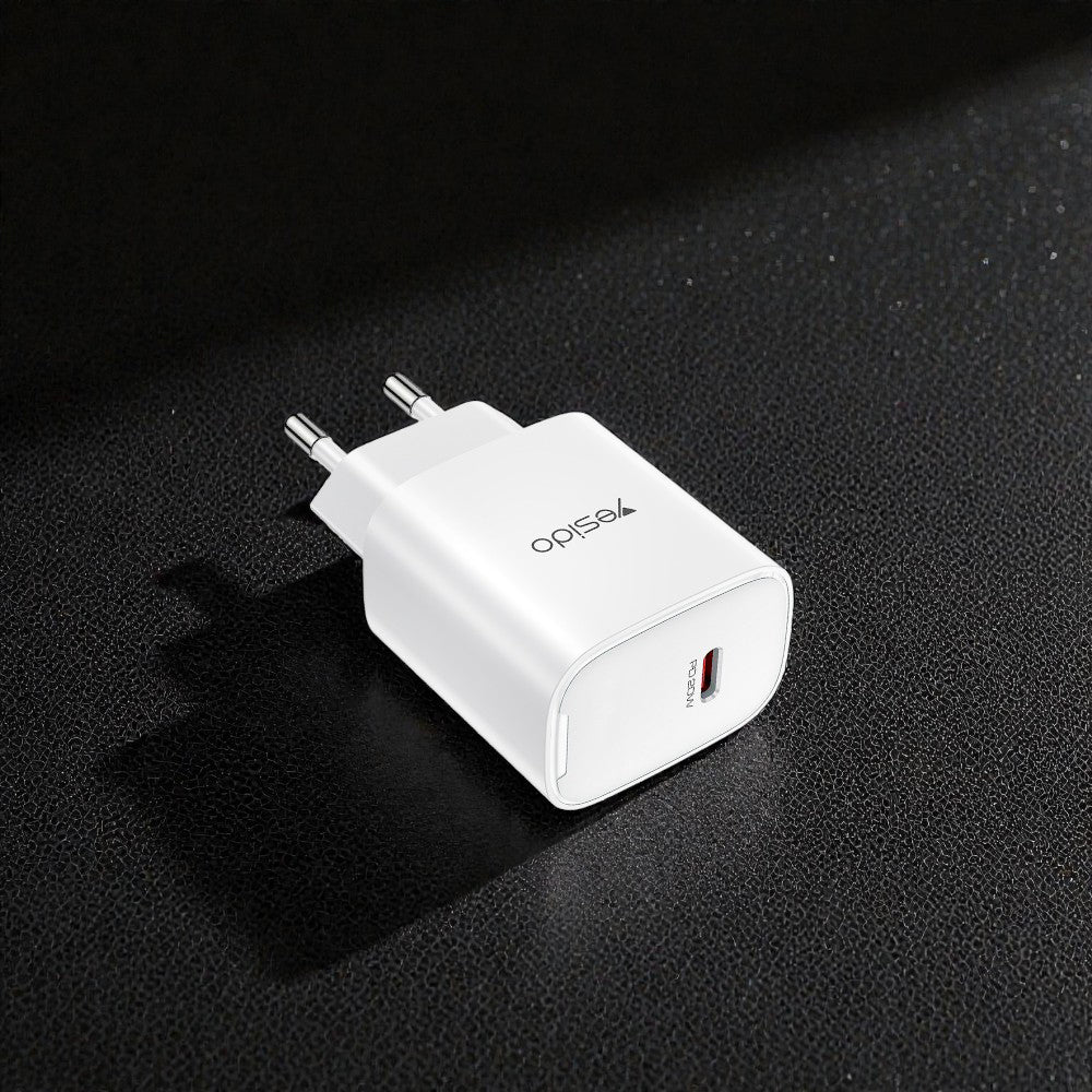Netwerkoplader Yesido YC01E, 20W, 3A, 1 x USB-C, Wit