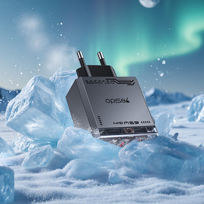 Netwerkoplader Yesido YC101, 65W, 3.25A, 1 x USB-A - 2 x USB-C, Zwart