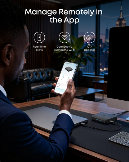 Anker Charging Dock for Prime External Battery, 150W, 5A, 1 x Pogo Pin - 1 x USB-A - 2 x USB-C, Black A1903G11