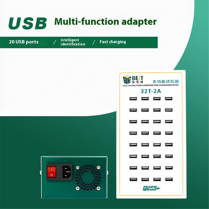 Best 32T-2A Station Charger, 2A, 32 x USB-A, Wit