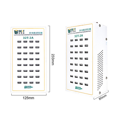 Best 32T-2A Station Charger, 2A, 32 x USB-A, Wit