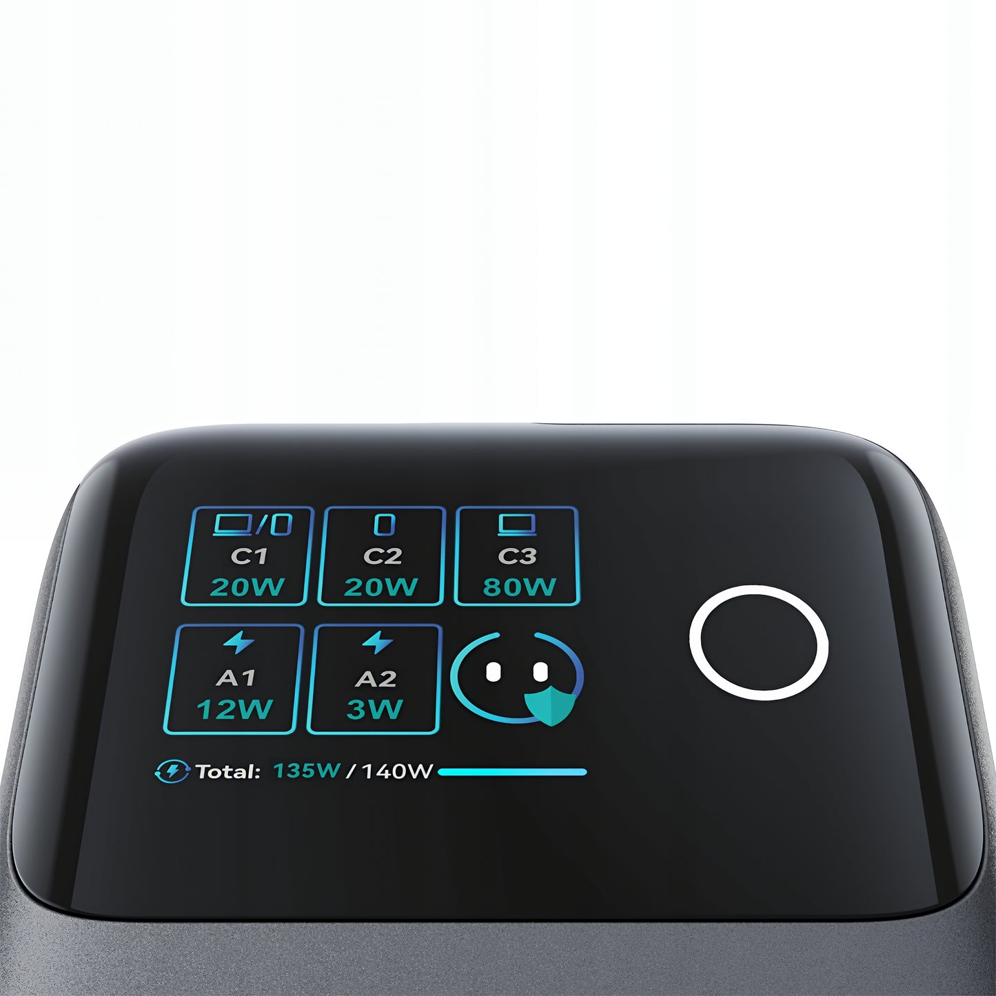 Oplaadstation met USB-C Kabel Joyroom Podix JR-TRD01, 140W, 1 x USB-C - 2 x USB-A, Gri