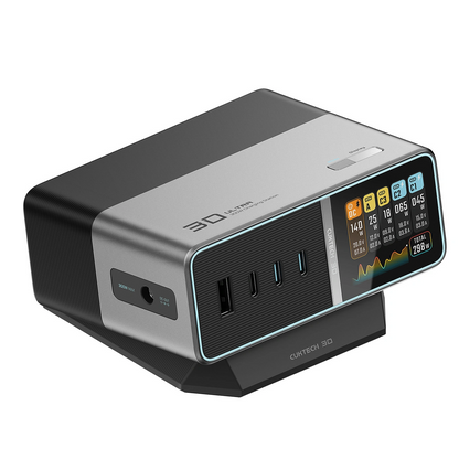 Cuktech TA3005U laadstation, 300W, 1 x DC - 1 x USB-A - 3 x USB-C, Grijs