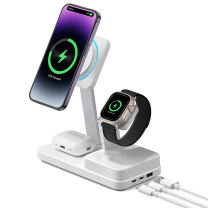 Oplader Station ESR CryoBoost QI 6in1, 100W, 2 x USB-A - 1 x USB-C, Wit