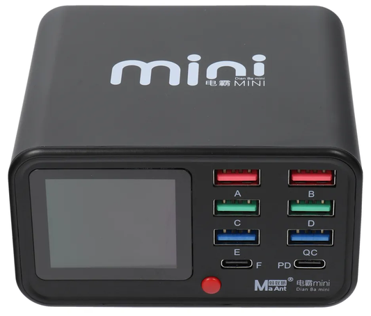 Oplaadstation MaAnt Dianba Mini, 75W, 2 x USB-C - 6 x USB-A, Zwart