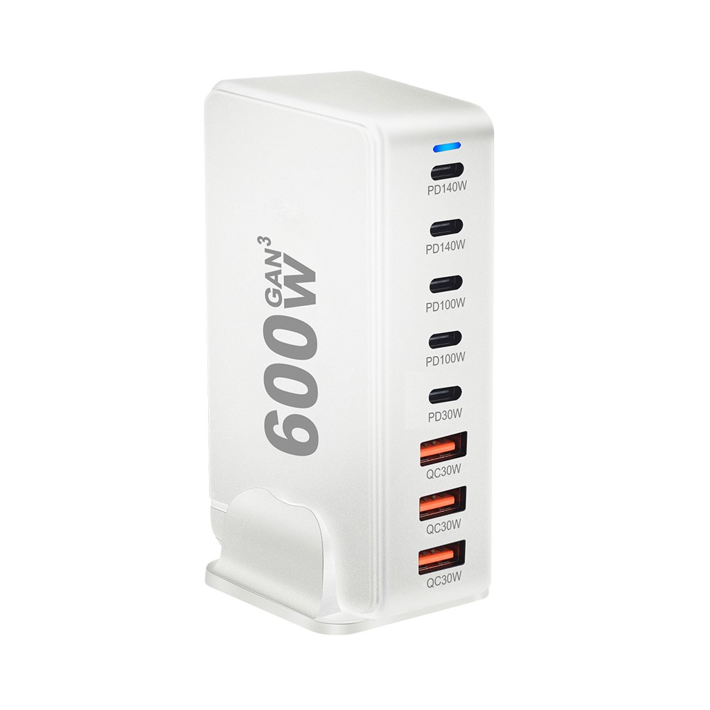 OEM Station Charger, 600W, 4 x USB-A - 4 x USB-C, Wit