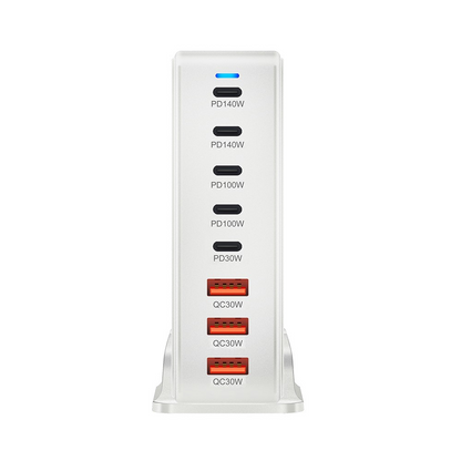 OEM Station Charger, 600W, 4 x USB-A - 4 x USB-C, Wit
