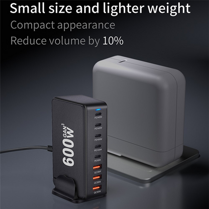 OEM Station Charger, 600W, 4 x USB-A - 4 x USB-C, Wit